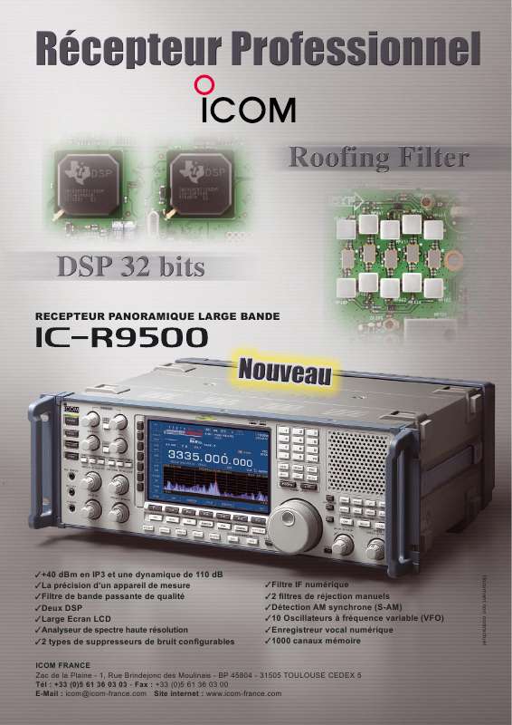 Guide utilisation ICOM IC-R9500  de la marque ICOM