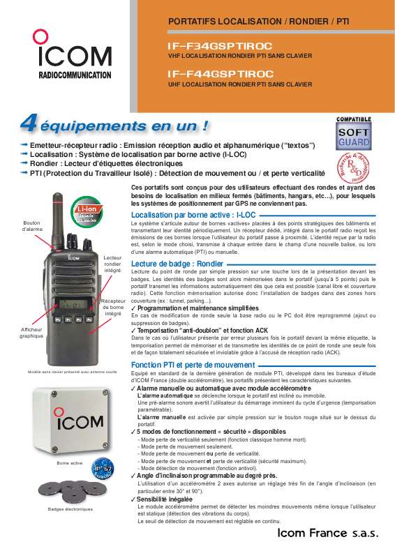 Guide utilisation ICOM IF-F34GSPTIROC  de la marque ICOM