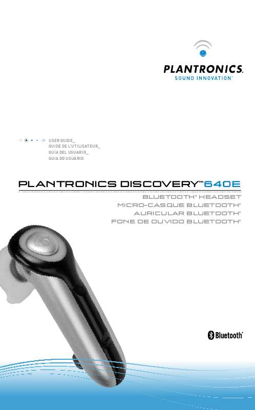 Guide utilisation PLANTRONICS DISCOVERY 640E  de la marque PLANTRONICS