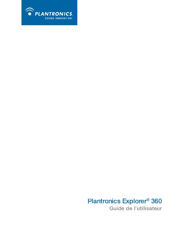 Guide utilisation PLANTRONICS EXPLORER 360  de la marque PLANTRONICS