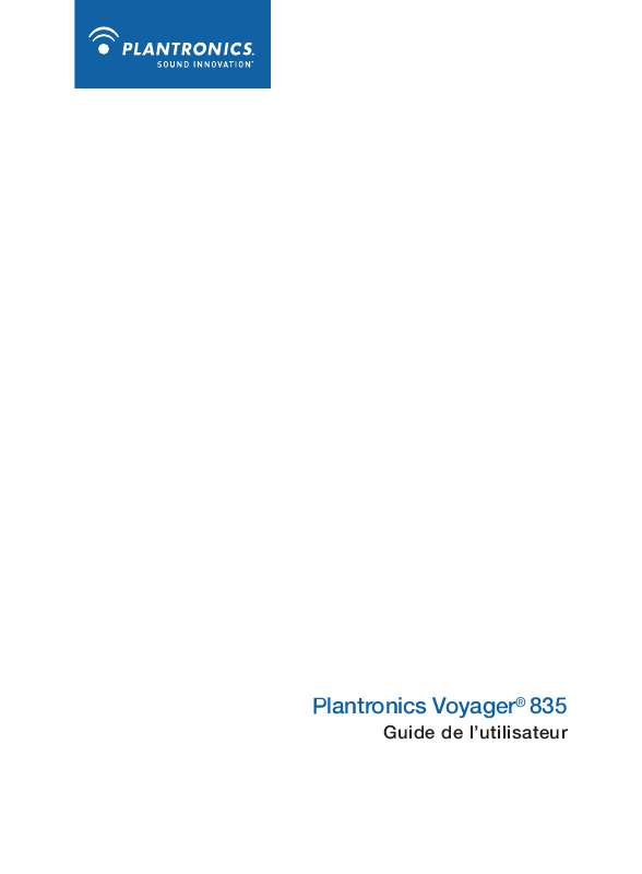 Guide utilisation PLANTRONICS VOYAGER 835  de la marque PLANTRONICS