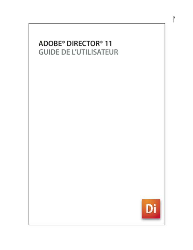 Guide utilisation ADOBE DIRECTOR 11  de la marque ADOBE