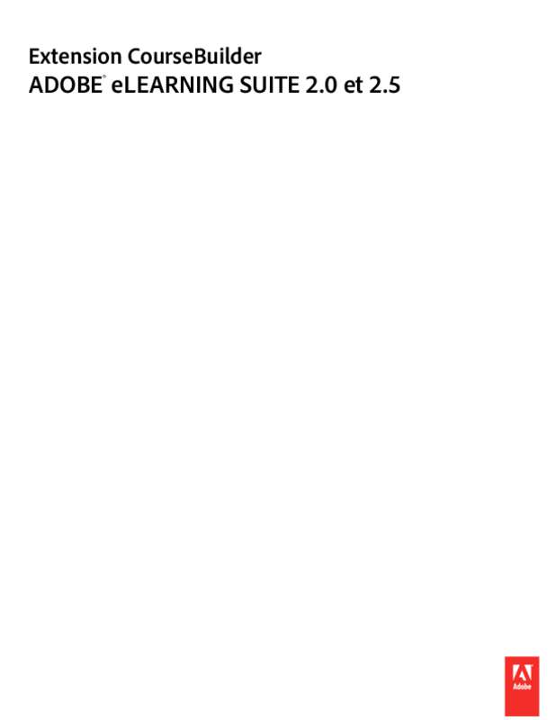 Guide utilisation ADOBE ELEARNING SUITE 2.5  de la marque ADOBE
