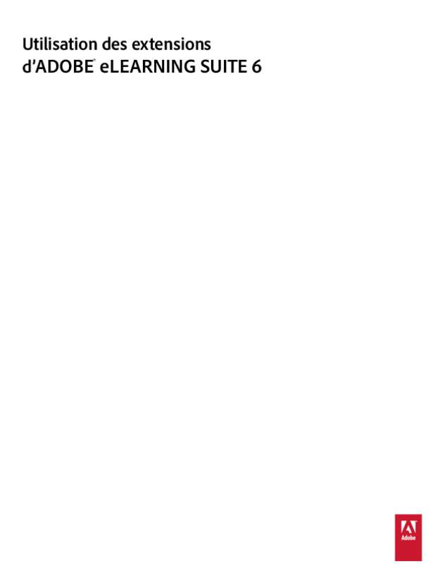 Guide utilisation ADOBE ELEARNING SUITE 6  de la marque ADOBE