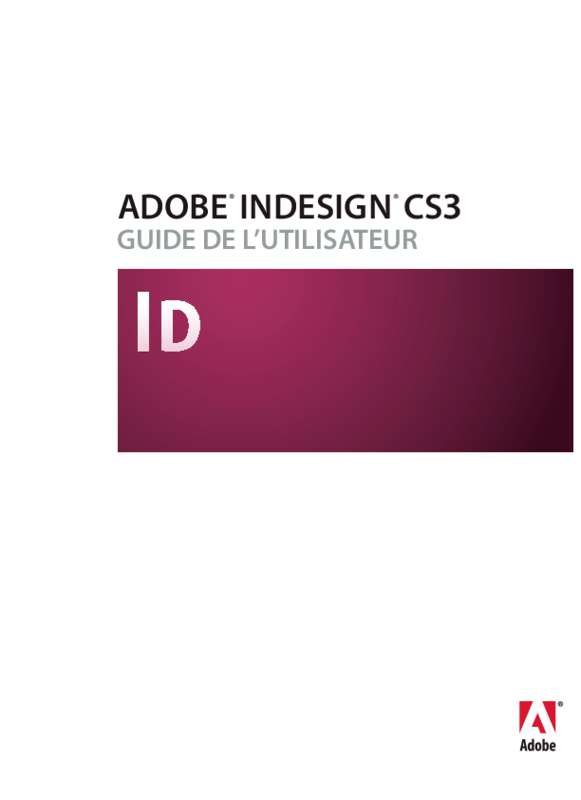 Guide utilisation ADOBE INDESIGN CS3  de la marque ADOBE