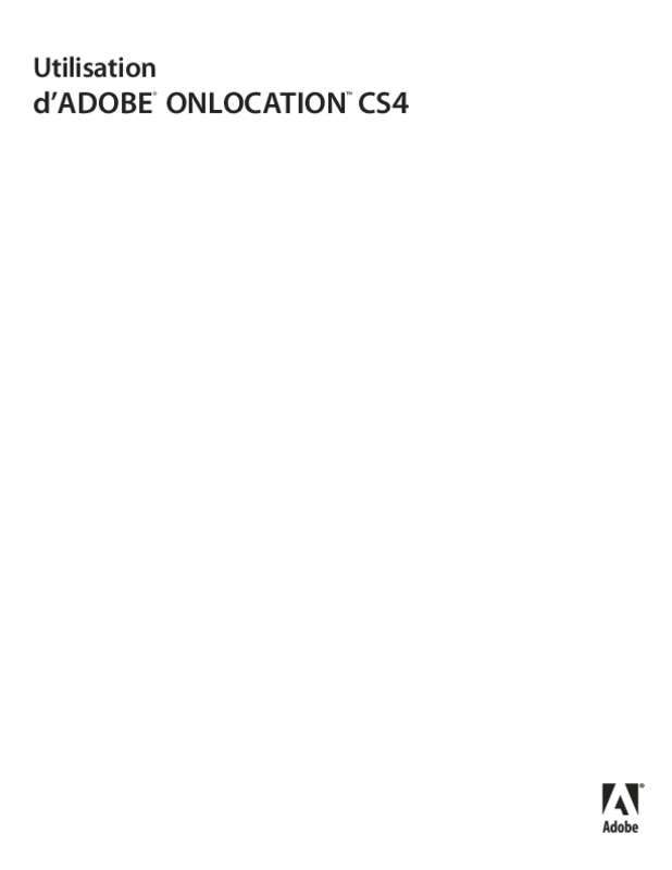 Guide utilisation ADOBE ONLOCATION CS4  de la marque ADOBE