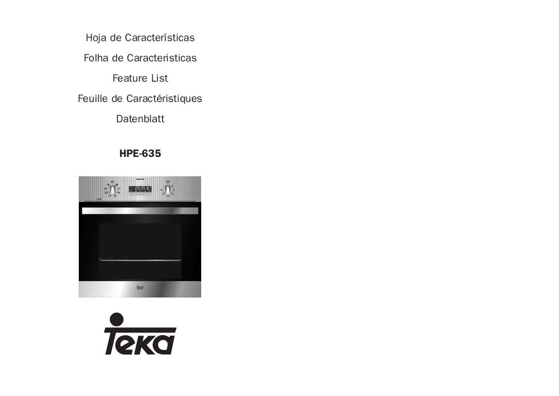 Guide utilisation TEKA HPE-635  - INSTALATION MANUAL de la marque TEKA