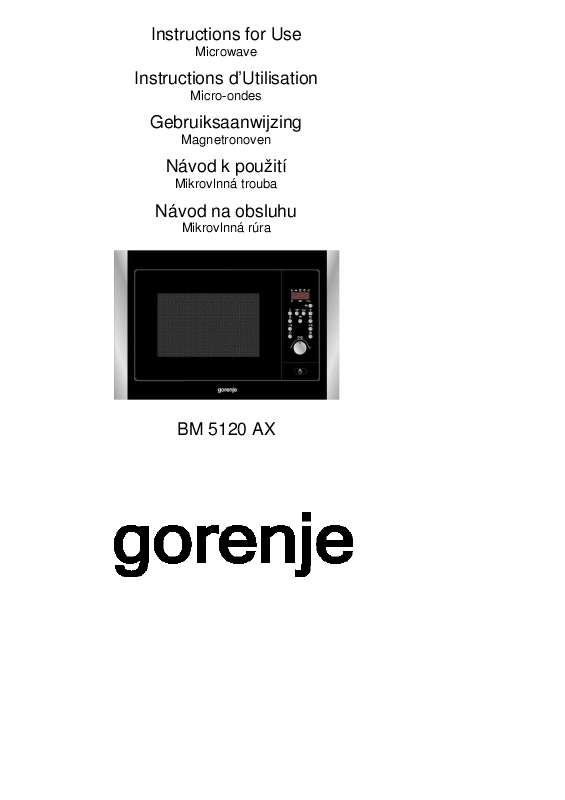 Guide utilisation GORENJE BM 5120 AX de la marque GORENJE