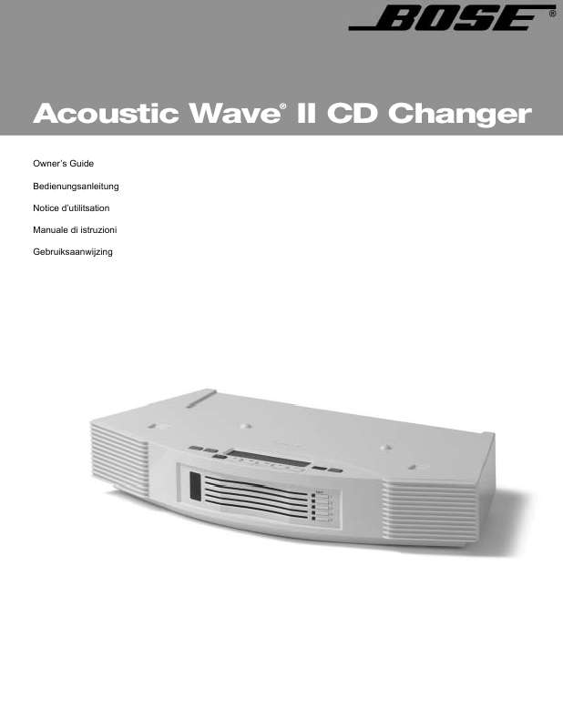 Guide utilisation  BOSE CHARGEUR 5 CD ACOUSTIC WAVE MUSIC SYSTEM II  de la marque BOSE
