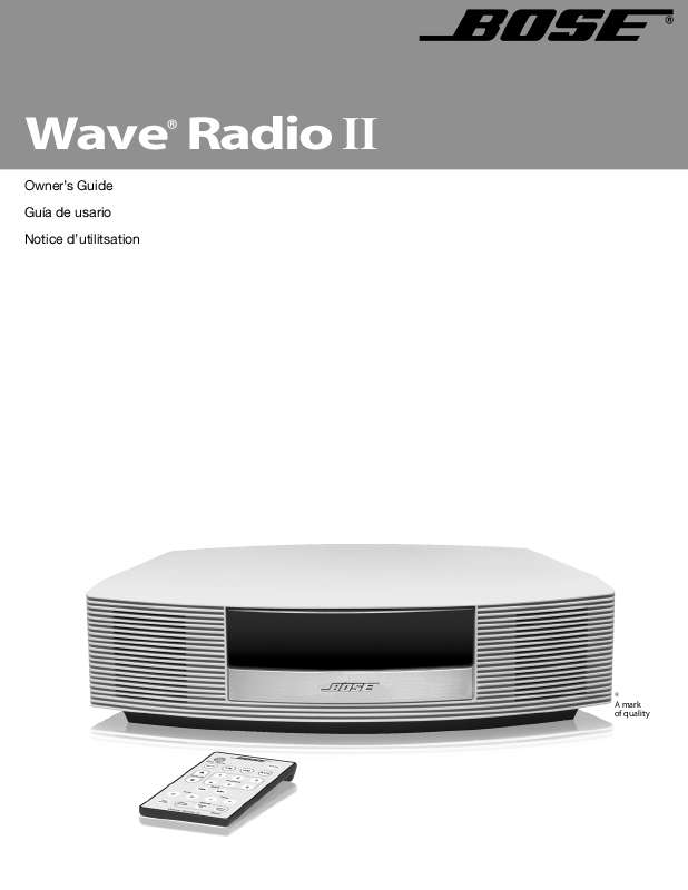 Guide utilisation  BOSE WAVE RADIO II  de la marque BOSE