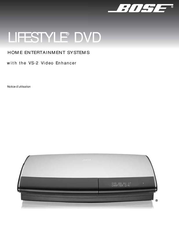 Guide utilisation  BOSE LIFESTYLE DVD  de la marque BOSE