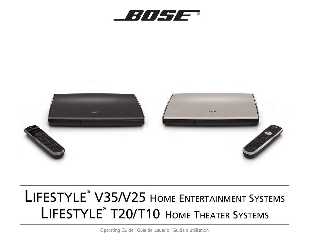 Guide utilisation  BOSE LIFESTYLE T20  de la marque BOSE