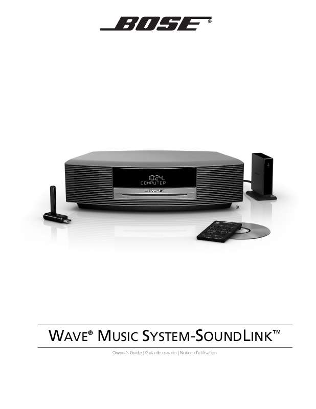 Guide utilisation  BOSE WAVE MUSIC SYSTEM SOUNDLINK  de la marque BOSE