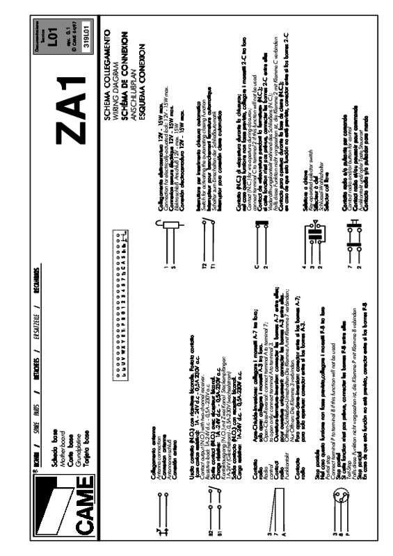 Guide utilisation  CAME ZA1  de la marque CAME