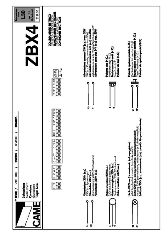 Guide utilisation  CAME ZBX4  de la marque CAME