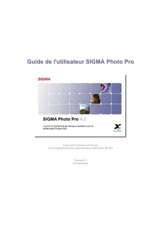 Guide utilisation SIGMA PHOTO PRO 4.2  de la marque SIGMA