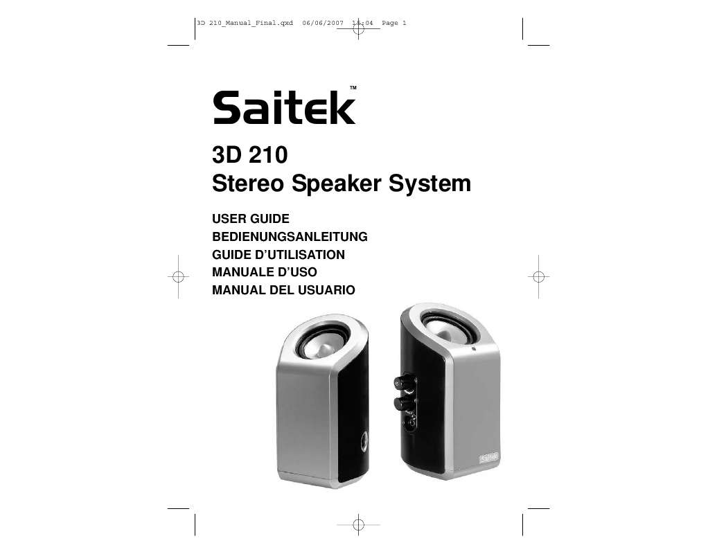 Guide utilisation SAITEK 3D 210  de la marque SAITEK
