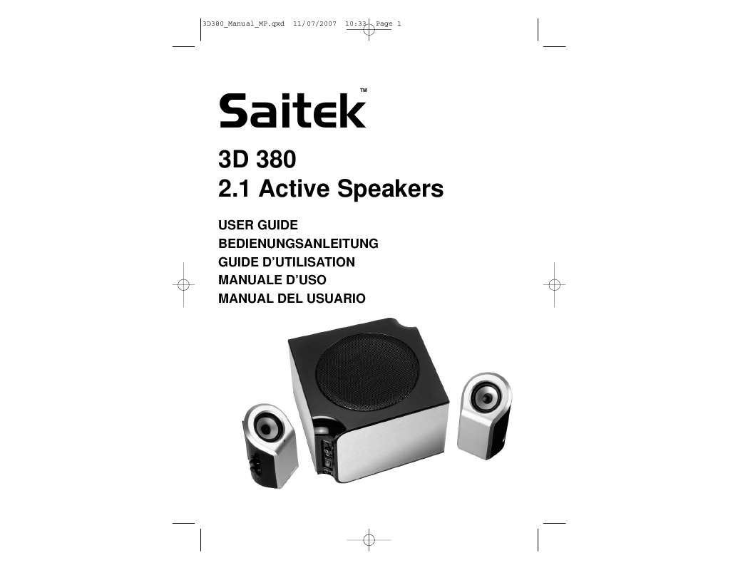 Guide utilisation SAITEK 3D 380  de la marque SAITEK
