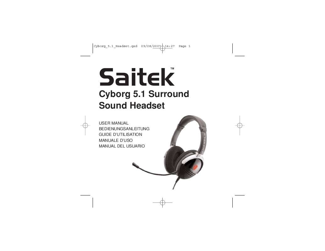 Guide utilisation SAITEK CYBORG 5.1 HEADSET  de la marque SAITEK
