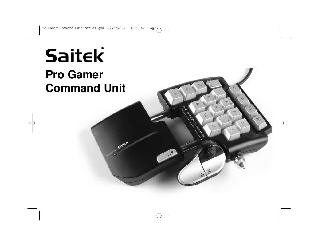 Guide utilisation SAITEK CYBORG COMMAND UNIT  de la marque SAITEK