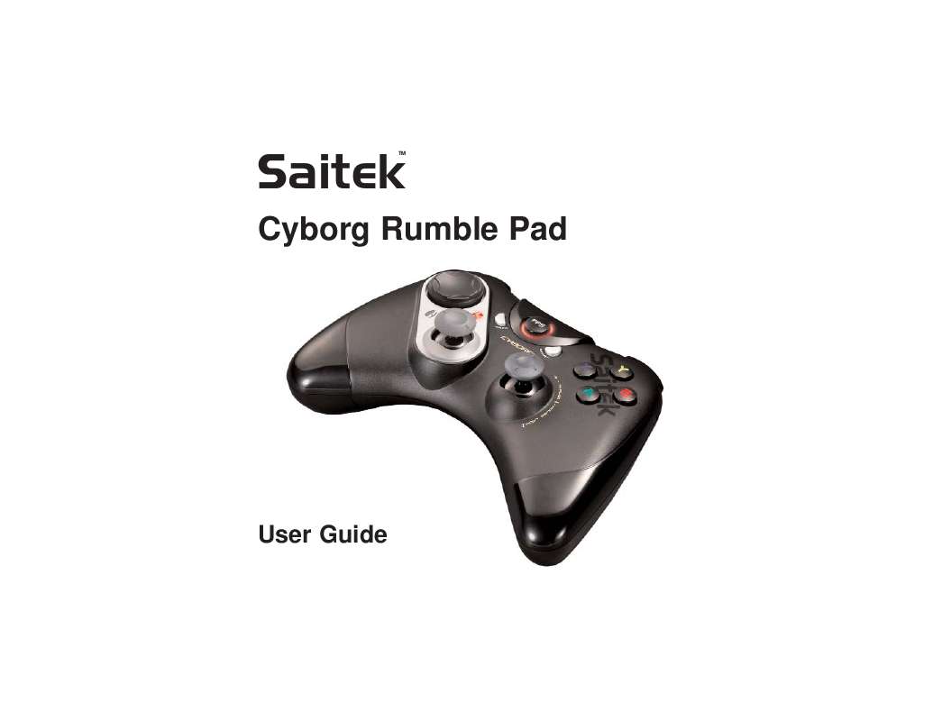 Guide utilisation SAITEK CYBORG RUMBLE PAD  de la marque SAITEK