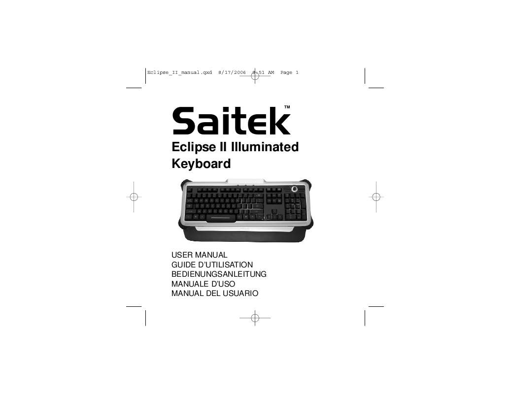 Guide utilisation SAITEK ECLIPSE II  de la marque SAITEK