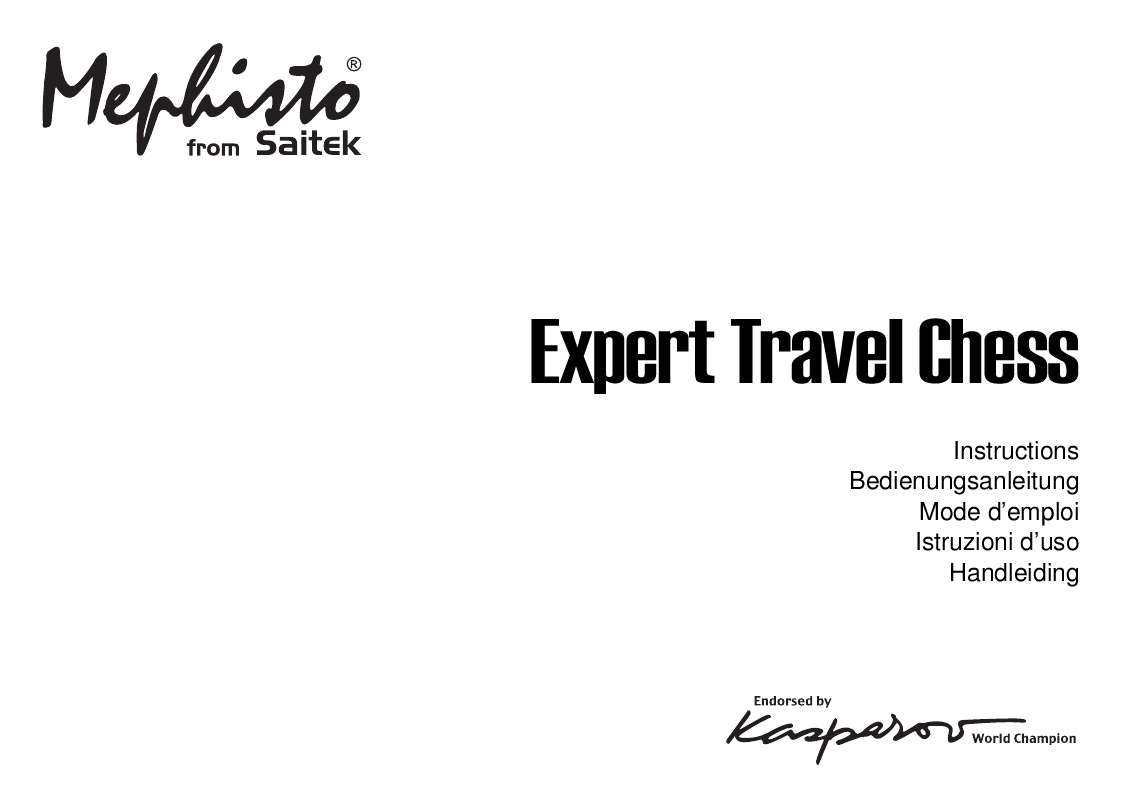 Guide utilisation SAITEK EXPERT TRAVEL CHESS  de la marque SAITEK