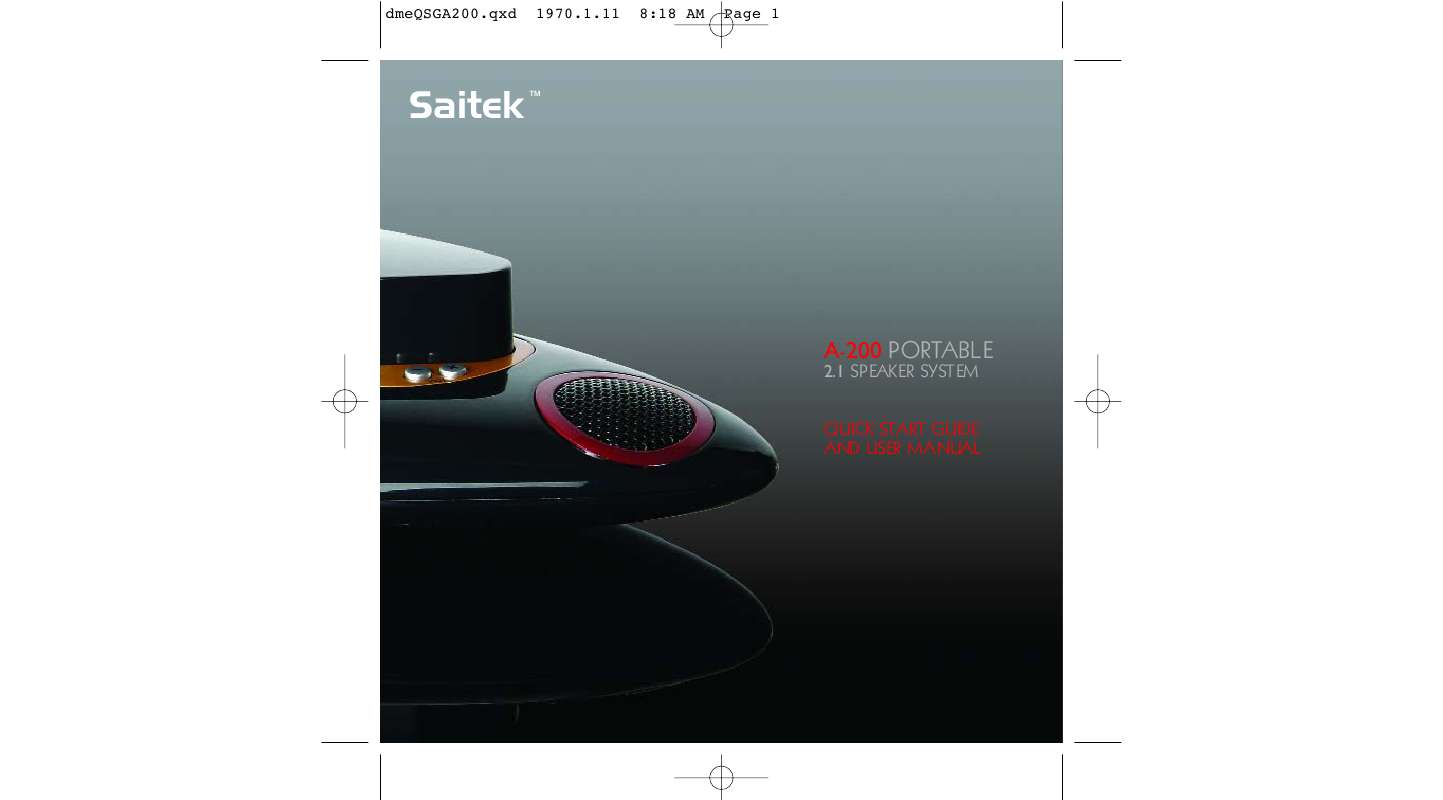 Guide utilisation SAITEK IVENTURE A200 TRAVEL SPEAKER  de la marque SAITEK