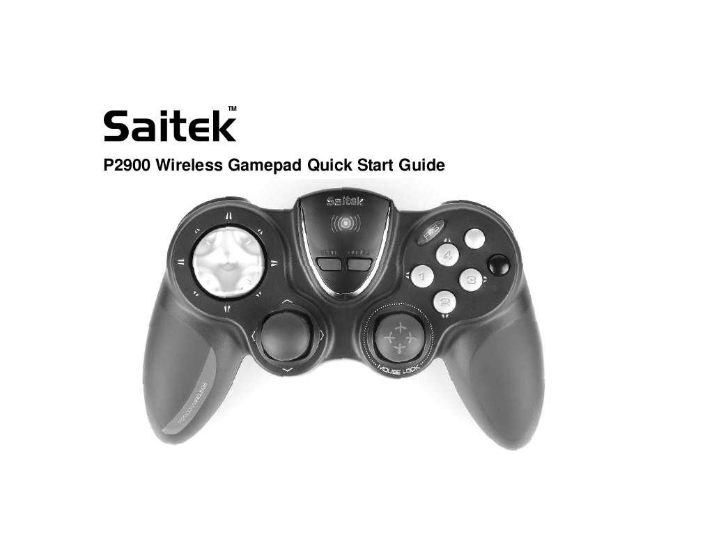 Guide utilisation SAITEK P2900 WIRELESS PAD  de la marque SAITEK