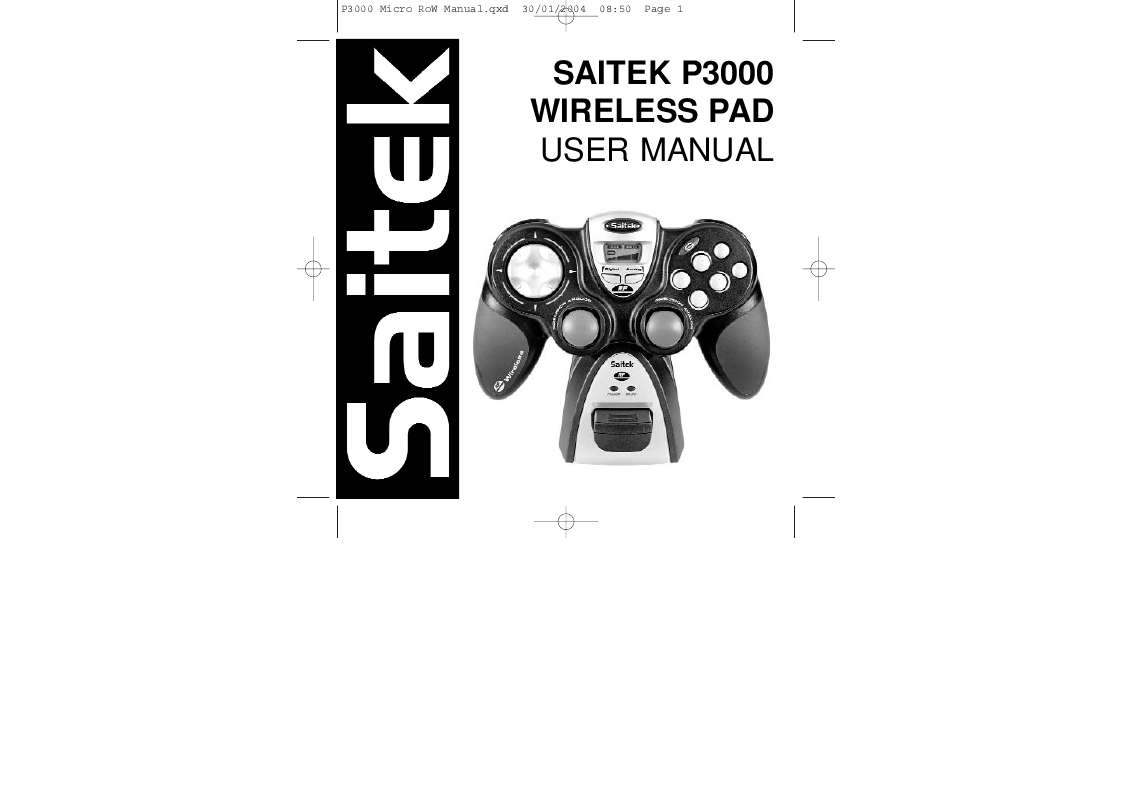 Guide utilisation SAITEK P3000 WIRELESS PAD  de la marque SAITEK