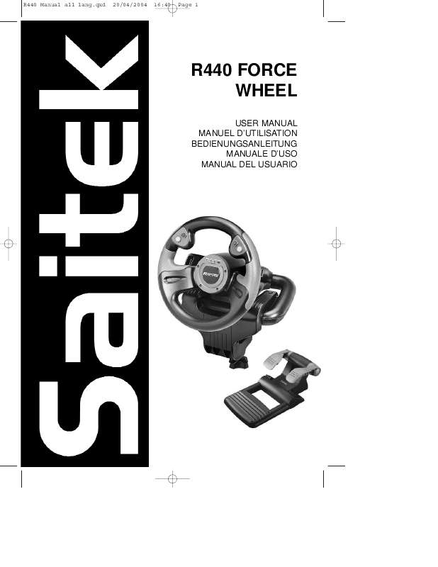 Guide utilisation SAITEK R440 FORCE FEEDBACK WHEEL  de la marque SAITEK