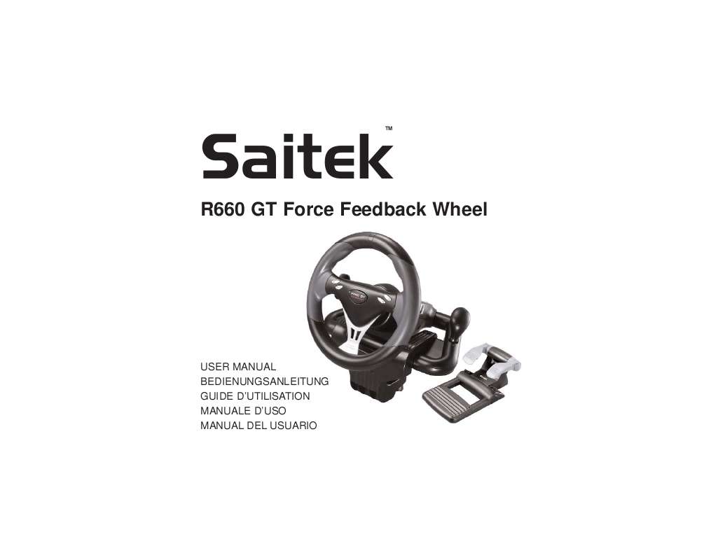 Guide utilisation SAITEK R660 GT FORCE FEEDBACK WHEEL  de la marque SAITEK