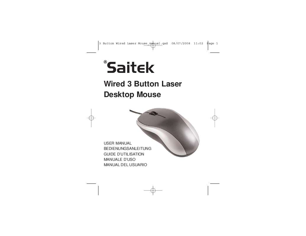 Guide utilisation SAITEK 3 BUTTON LASER MOUSE  de la marque SAITEK