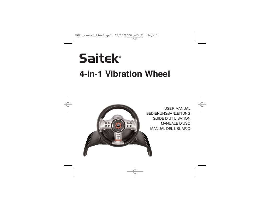 Guide utilisation SAITEK 4 IN 1 VIBRATION WHEEL  de la marque SAITEK