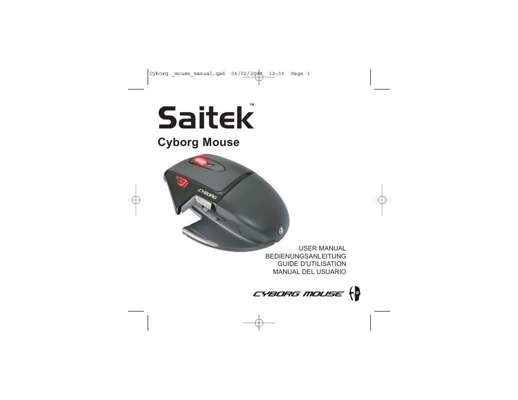 Guide utilisation SAITEK CYBORG MOUSE  de la marque SAITEK