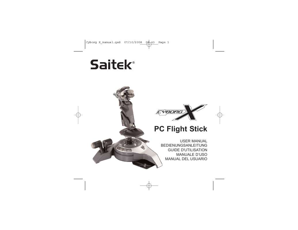 Guide utilisation SAITEK CYBORG X  de la marque SAITEK