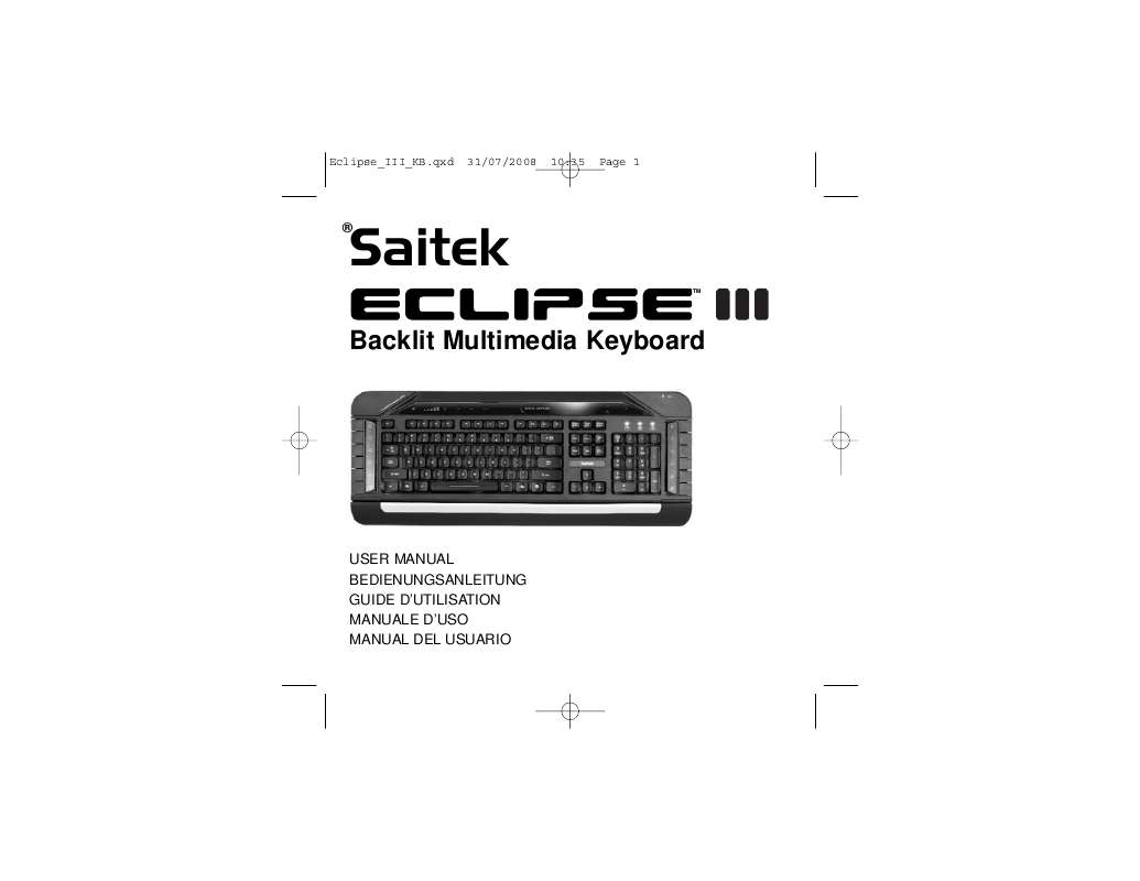 Guide utilisation SAITEK ECLIPSE III  de la marque SAITEK