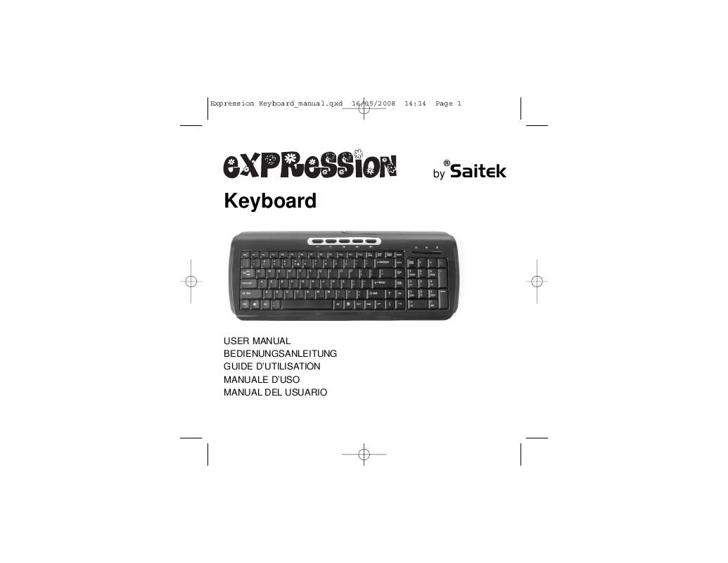 Guide utilisation SAITEK EXPRESSIONS KEYBOARD  de la marque SAITEK