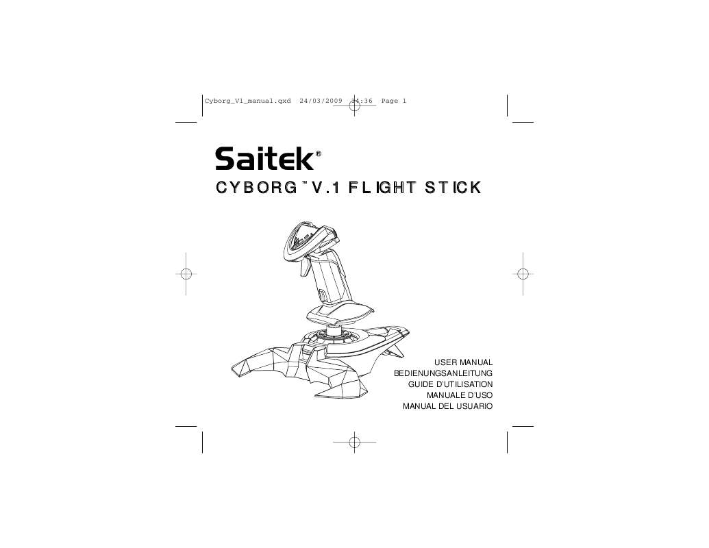 Guide utilisation SAITEK CYBORG V.1 FLIGHT STICK  de la marque SAITEK