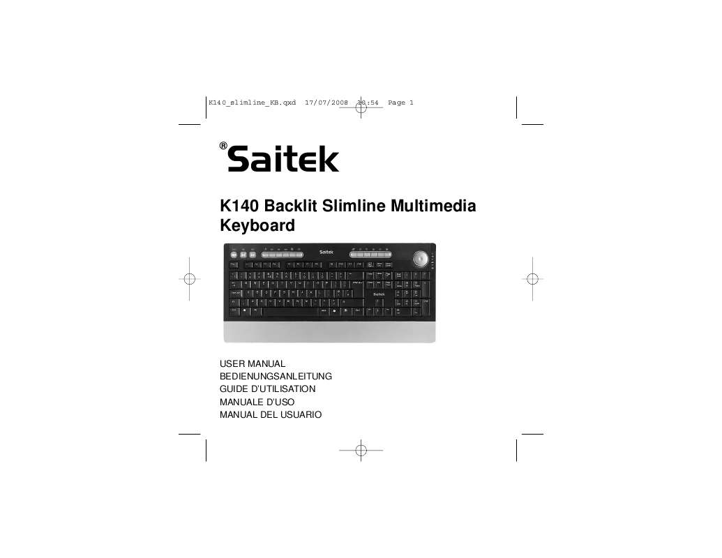 Guide utilisation SAITEK K140  de la marque SAITEK