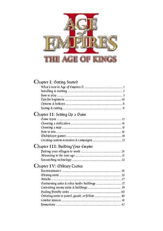 Guide utilisation GAMES PC AGE OF EMPIRES II-THE AGE OF KINGS  de la marque GAMES PC
