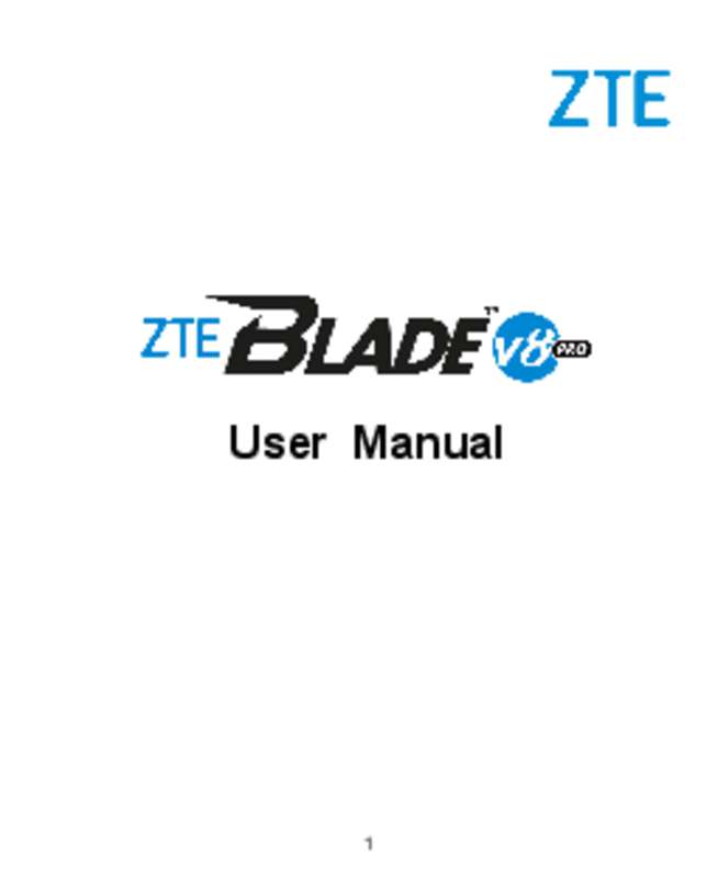 Guide utilisation ZTE BLADE V8 MINI  de la marque ZTE