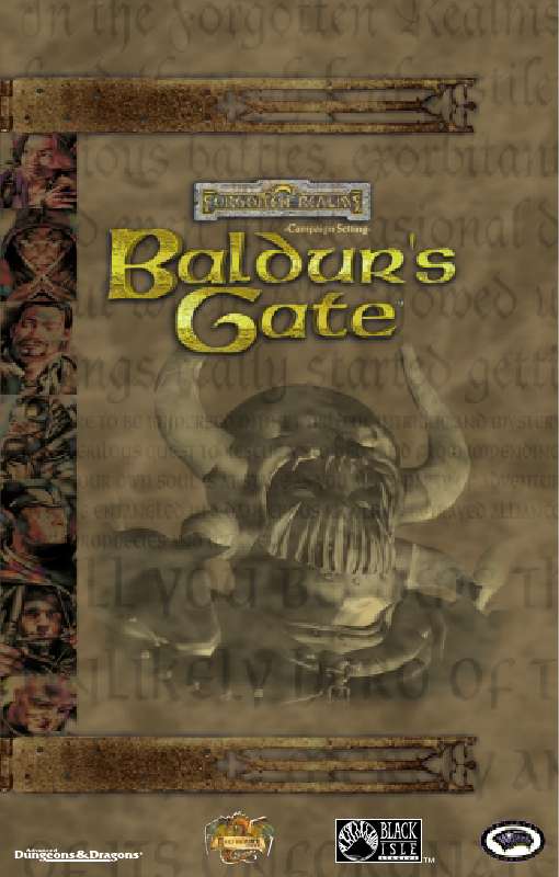 Guide utilisation GAMES PC BALDUR S GATE I  de la marque GAMES PC