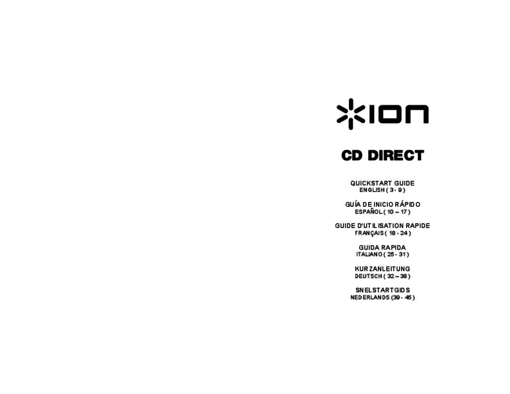 Guide utilisation ION CD DIRECT  de la marque ION