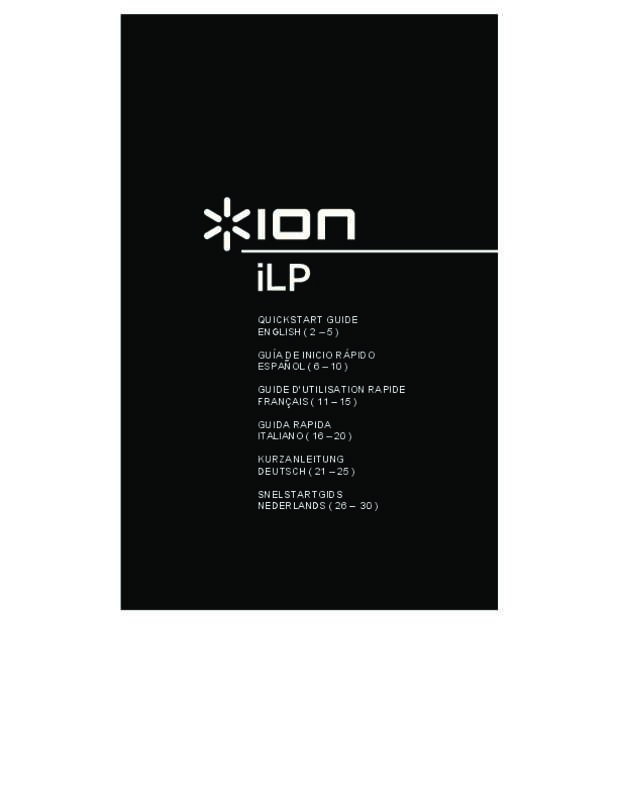 Guide utilisation ION ILP  de la marque ION
