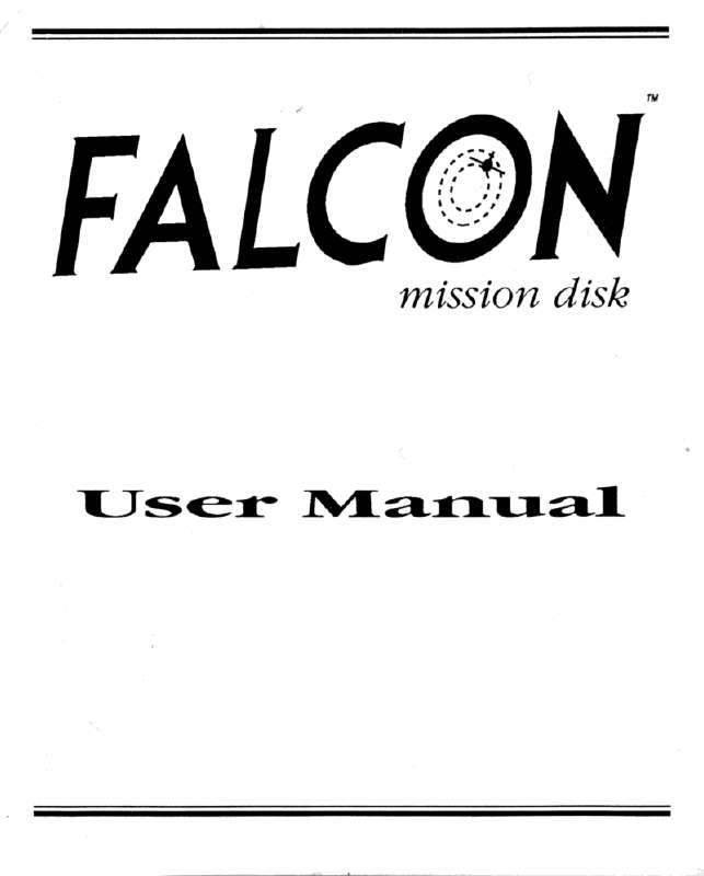 Guide utilisation GAMES PC FALCON MISSION DISK  de la marque GAMES PC