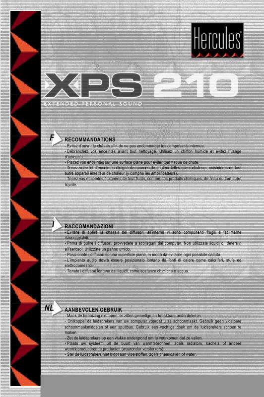 Guide utilisation  HERCULES XPS 210  de la marque HERCULES