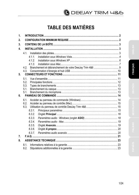 Guide utilisation  HERCULES DEEJAY TRIM 4-6  de la marque HERCULES