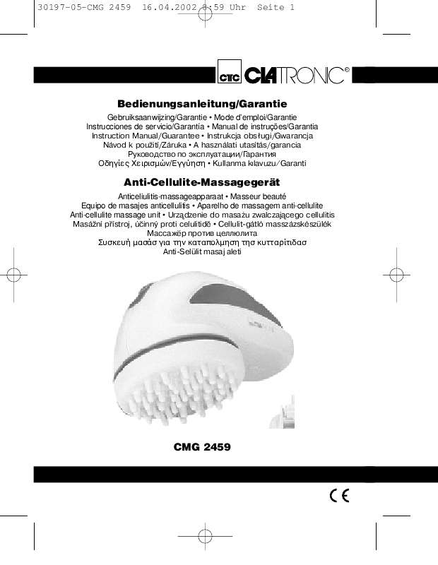 Guide utilisation  CLATRONIC CMG 2459  de la marque CLATRONIC