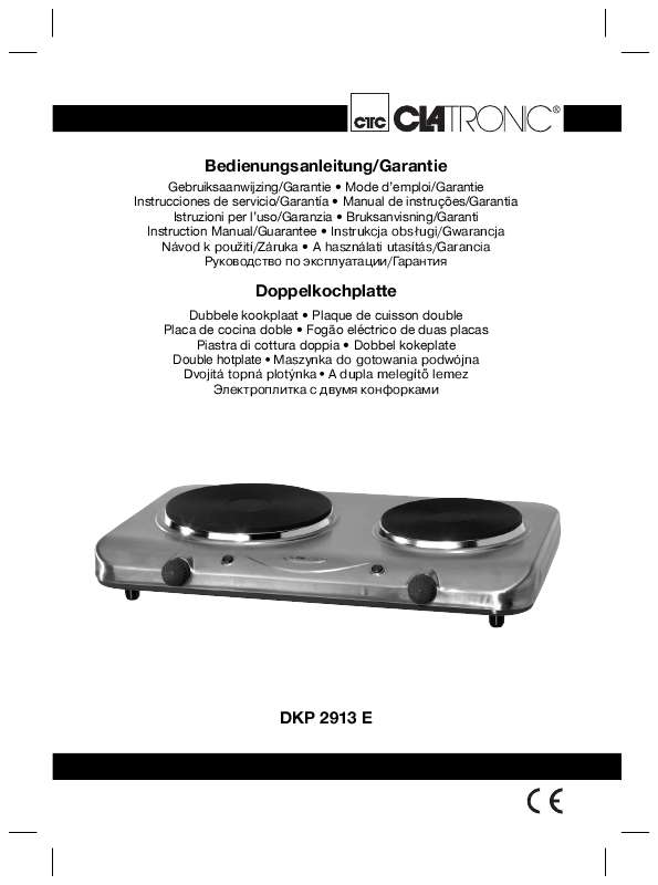Guide utilisation  CLATRONIC DKP 2913 E  de la marque CLATRONIC